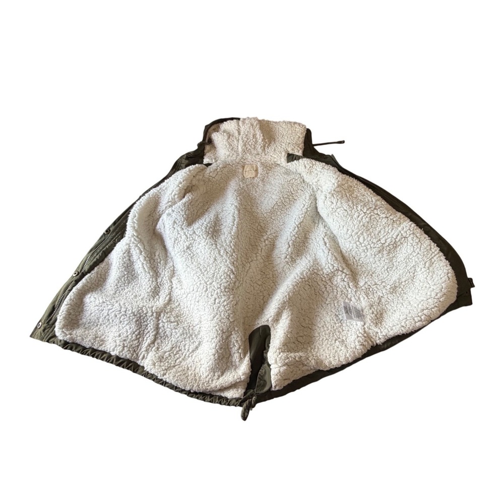 Copper Key Girls Olive Green Faux Shearling Lined Hooded Parka Jacket Size Large - Picture 6 of 6